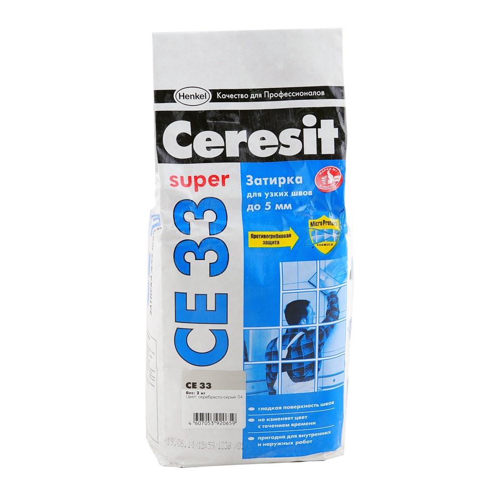 Купить  Ceresit CE 33 (серебристо-серый), 2кг за 178 руб. с .